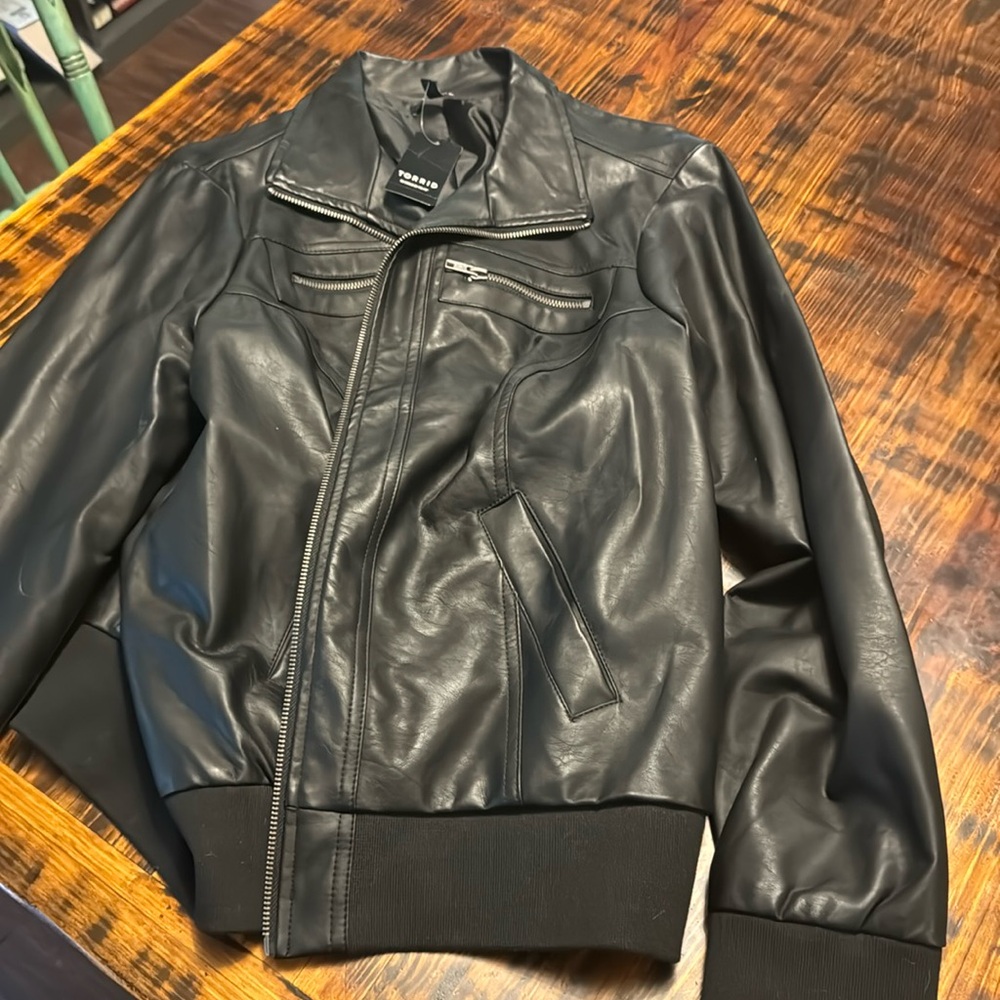 Torrid Black Leather Jacket, Size 1